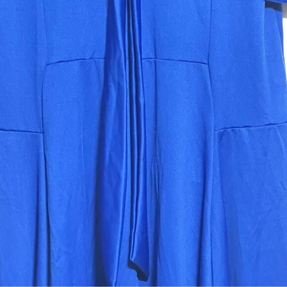 Dance Innovations Royal Blue Performance Dress, Flowy Ruffle Sleeve, NWT size AM - Picture 8 of 15